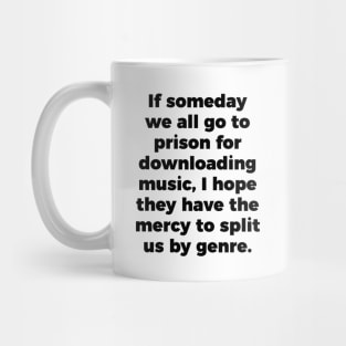 Music Lover Split Us By Genre Mug